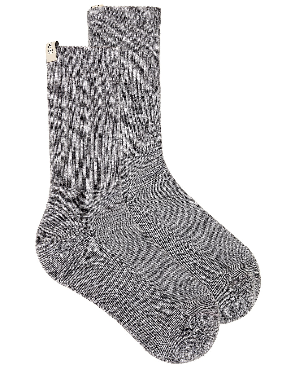 Image 1 of Comme Si The Merino Tube Sock in Heather Grey