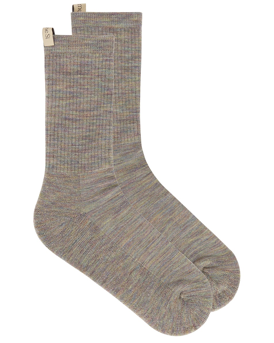 Image 1 of Comme Si The Merino Tube Sock in Rainbow Melange