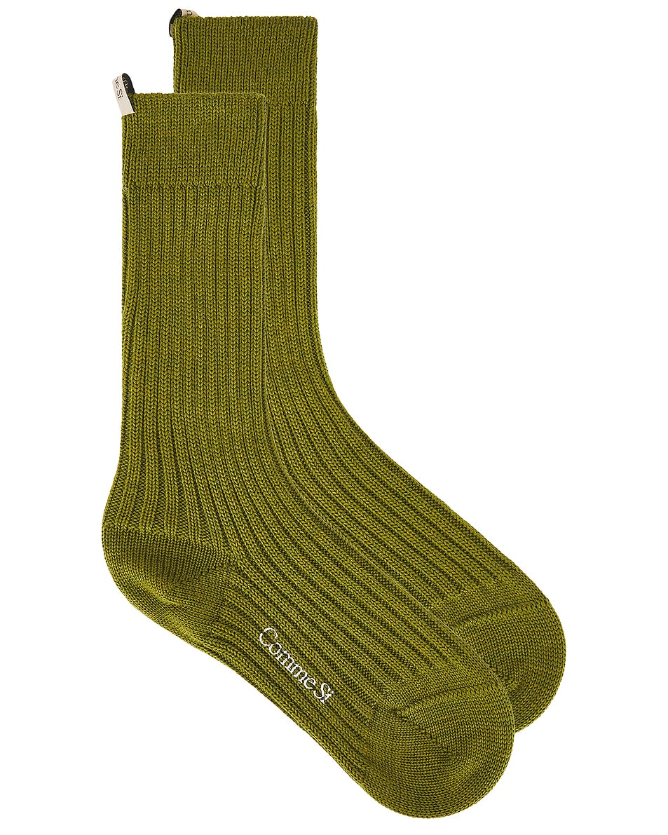 Image 1 of Comme Si The Merino Chunky Sock in Moss