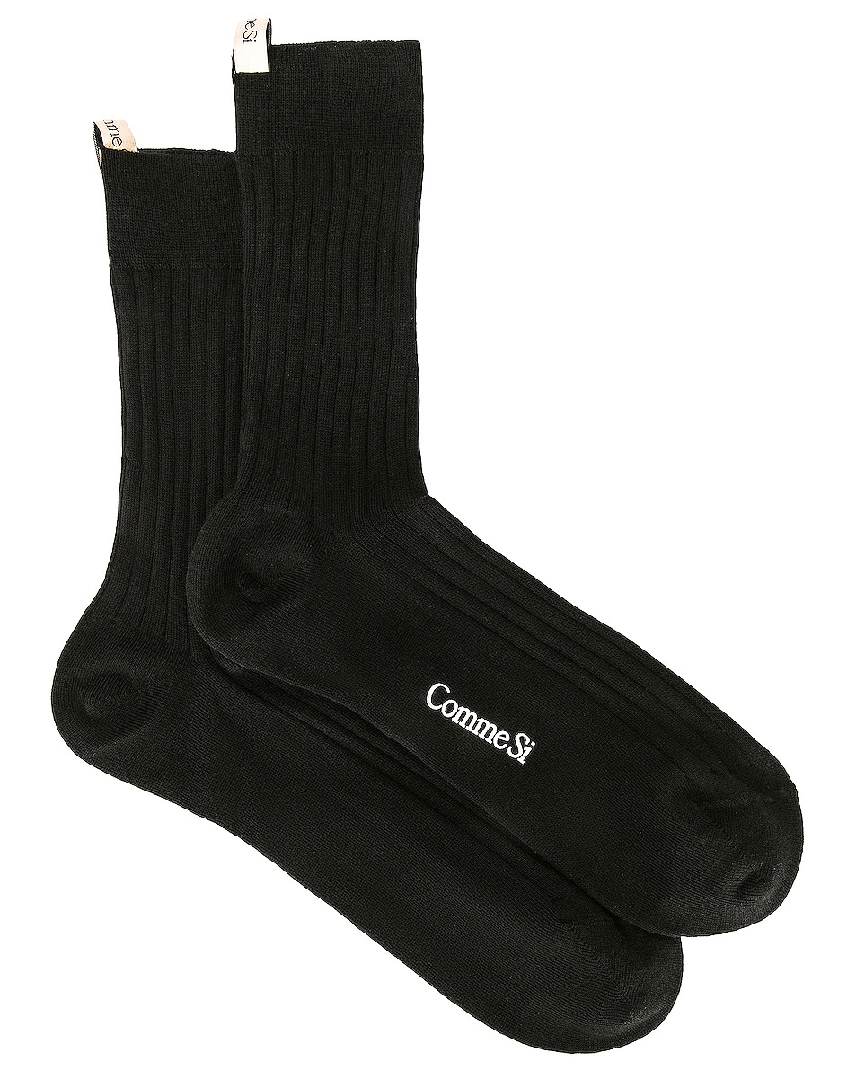 Image 1 of Comme Si the Yves Sock in Black