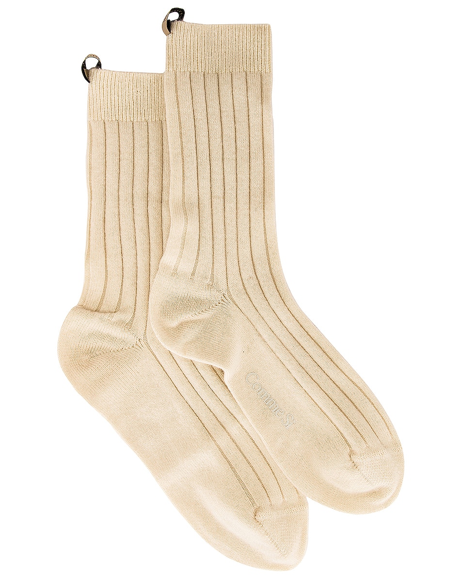 Image 1 of Comme Si the Cashmere Sock in Cream