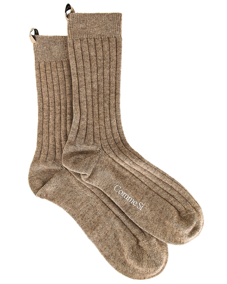 Image 1 of Comme Si the Cashmere Sock in Oatmeal