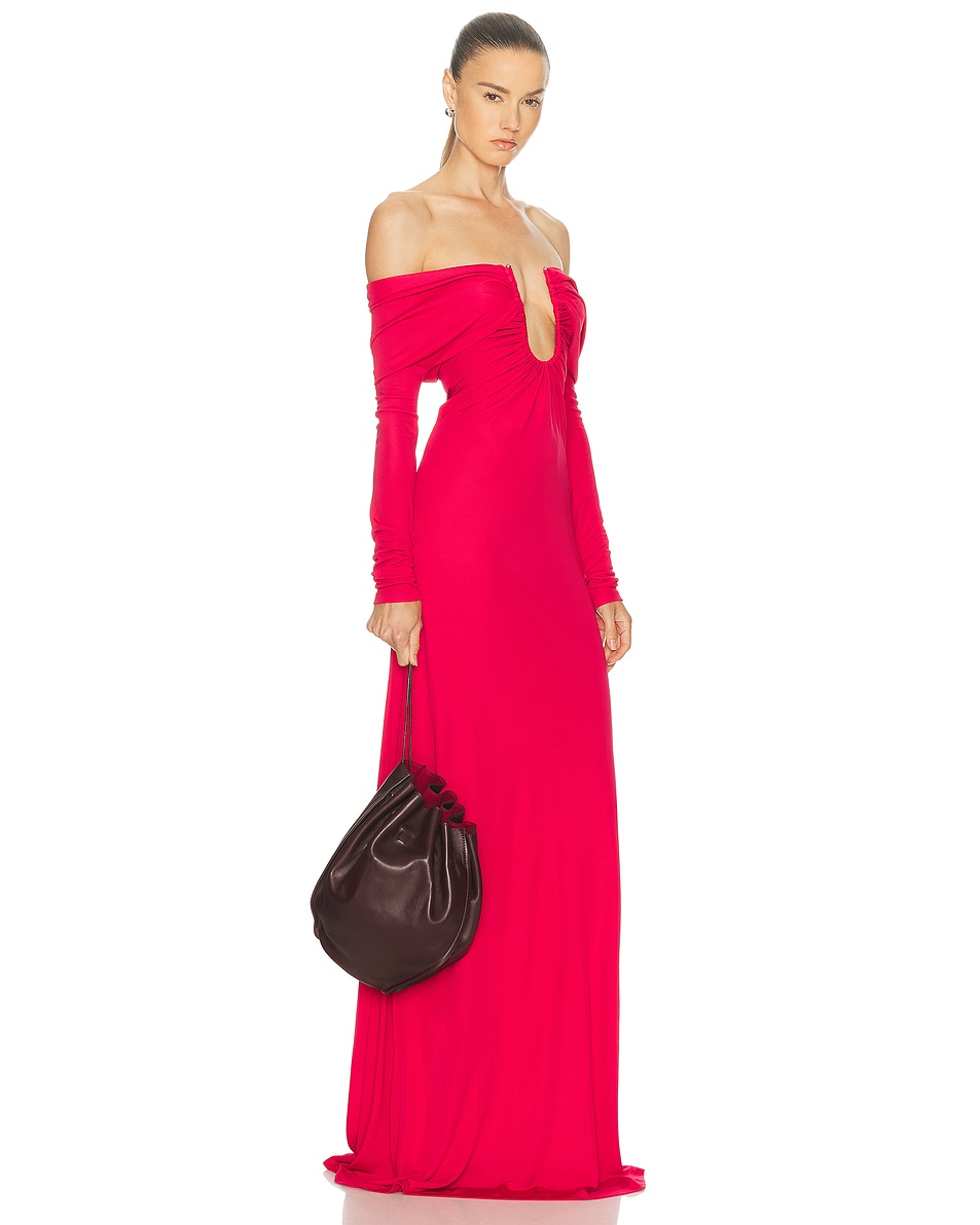 Image 2 of Christopher Esber Agnes Hobo Bag in Maroon