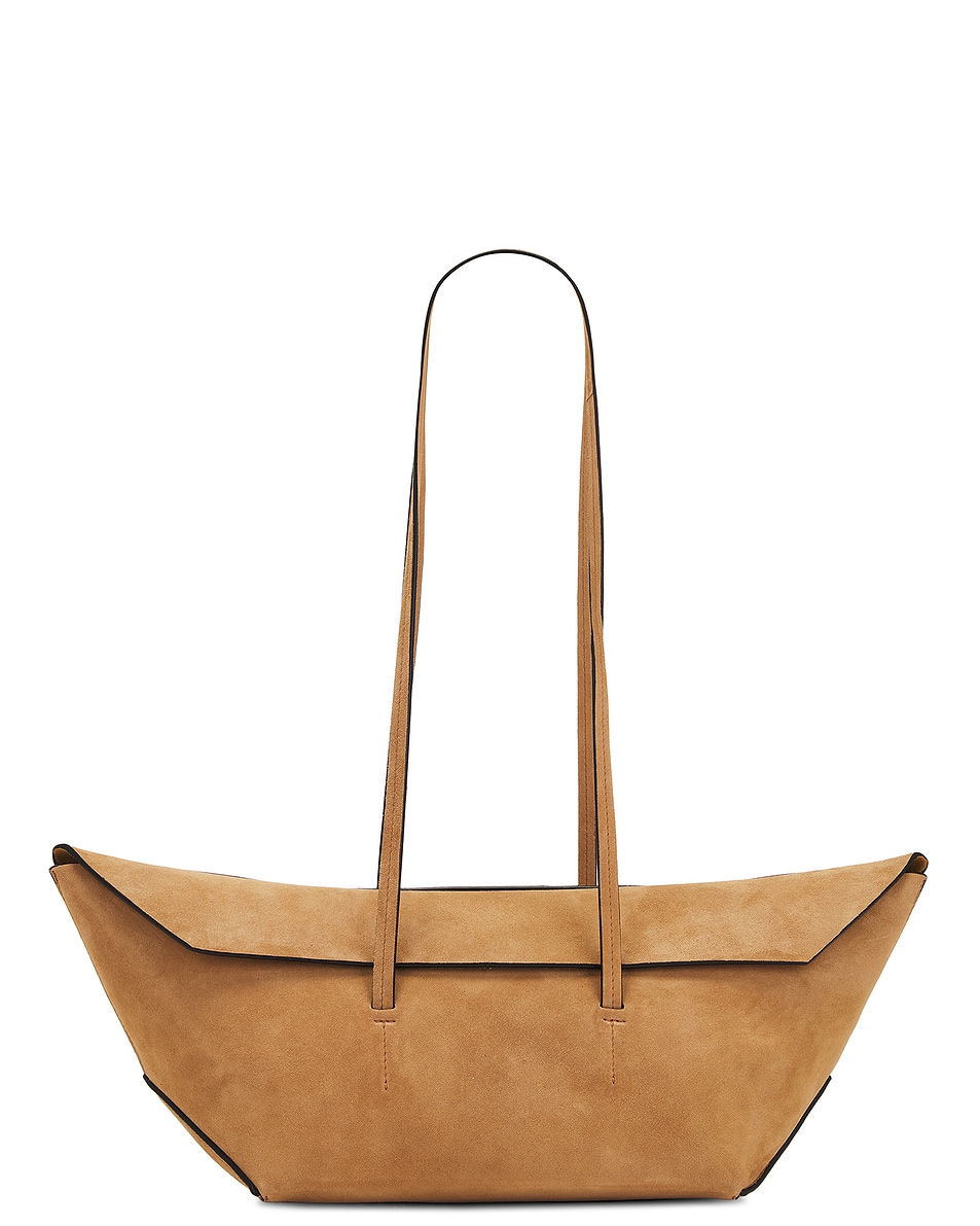 Image 1 of Christopher Esber Arke Suede Small Tote in Cigar