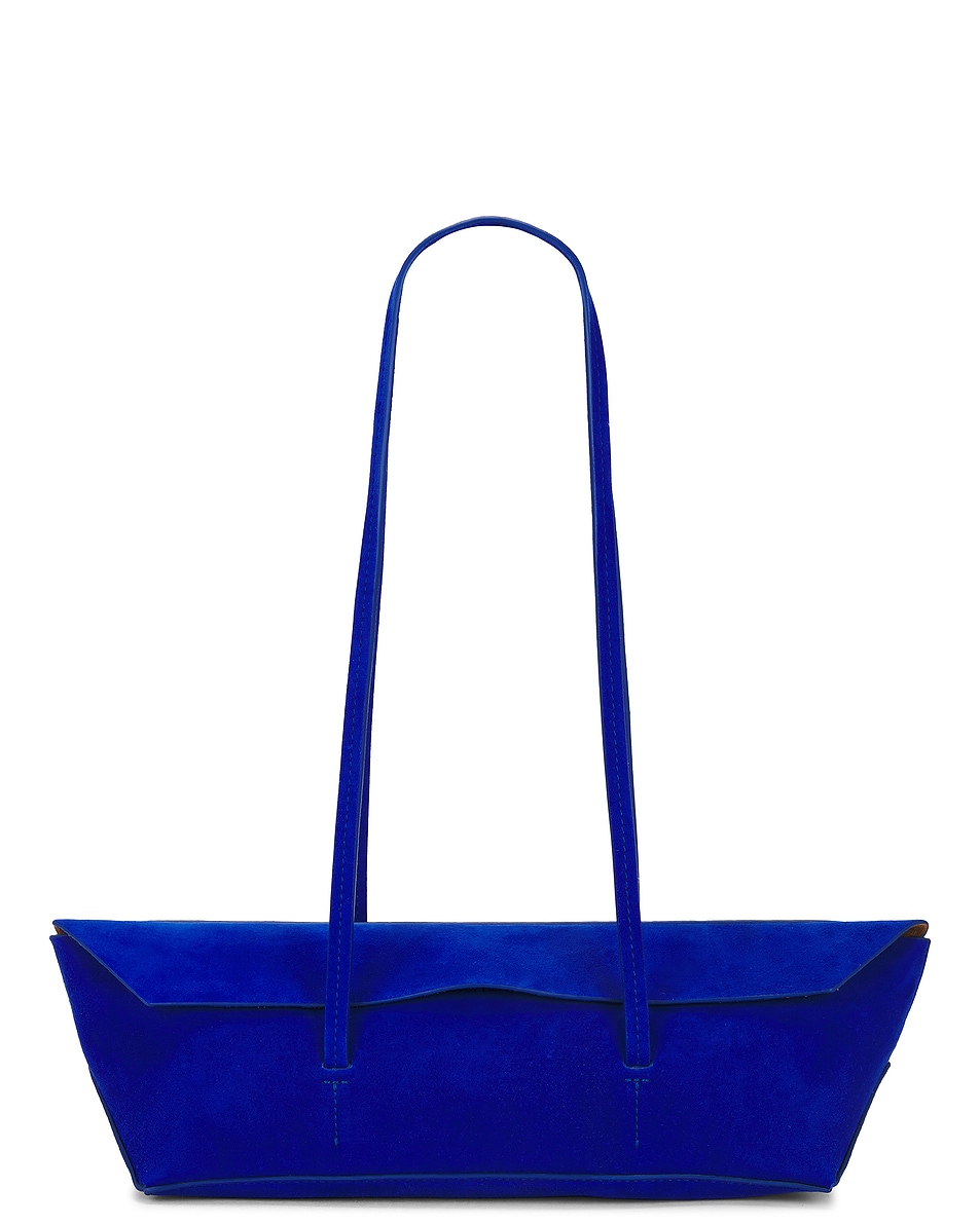 Image 1 of Christopher Esber Gondola Suede Mini Tote Bag in Yves Blue