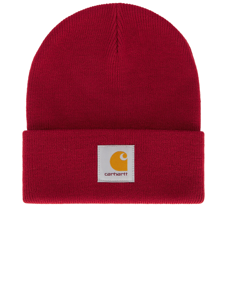 Image 1 of Carhartt WIP Short Watch Hat in Scarlet