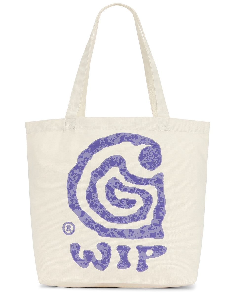 Image 1 of Carhartt WIP Canvas Graphic Tote in Helix Print & Natural