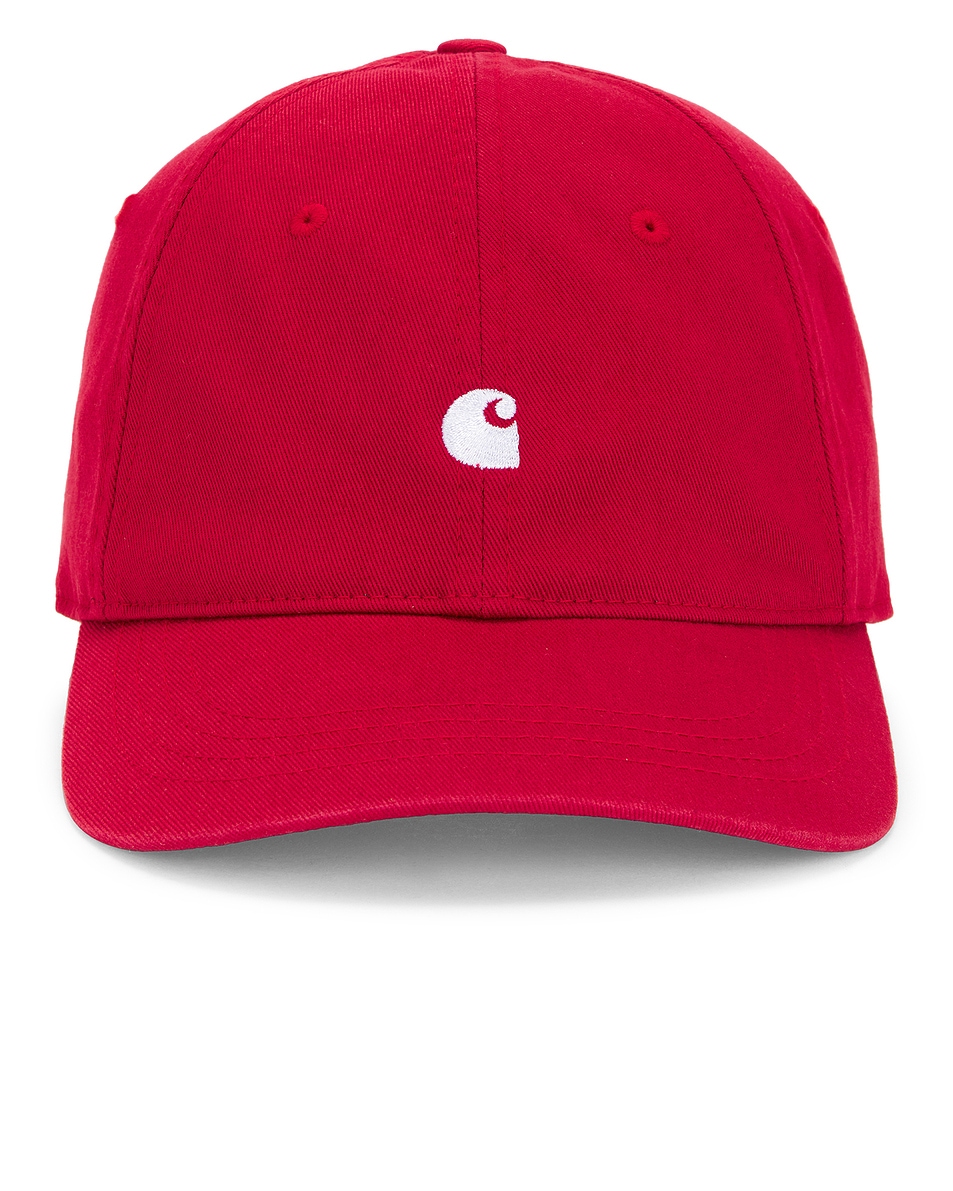 Image 1 of Carhartt WIP Madison Logo Cap in Tuscany & White