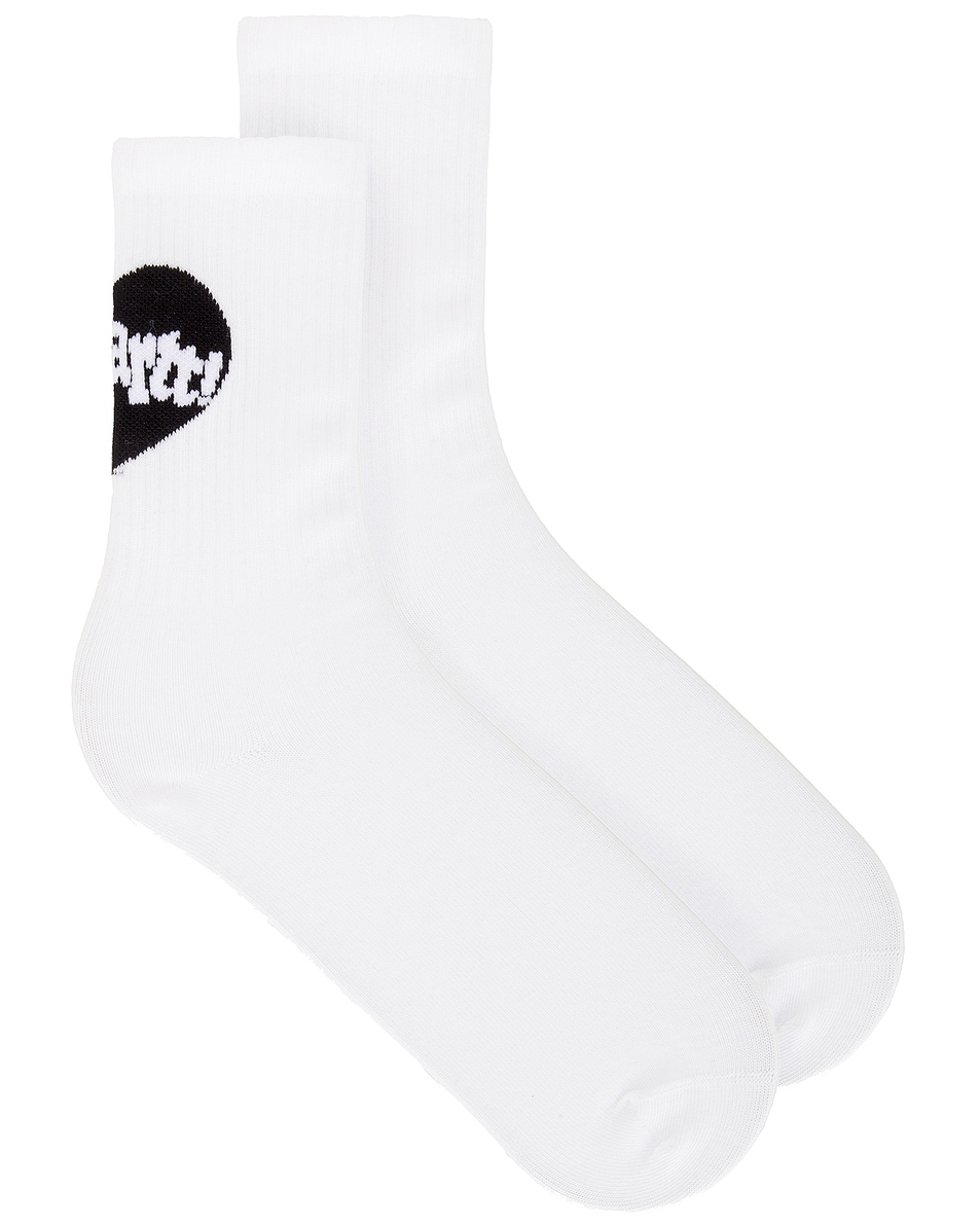 Image 1 of Carhartt WIP Amour Socks in White & Black