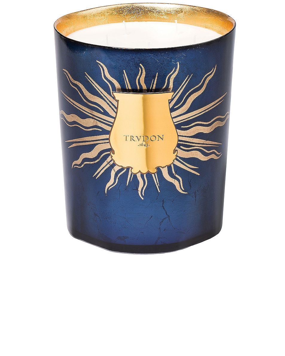 Image 1 of Trudon Fir Scented Candle in Blue & Gold