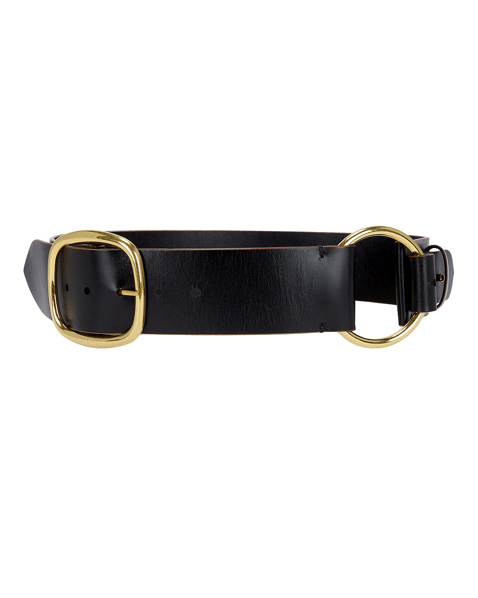 Image 1 of Chloe Wide Buckle Belt in Black