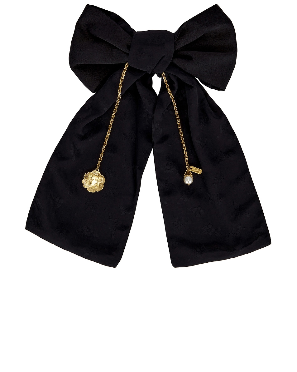 Image 1 of Chloe Charm Hair Bow in Black