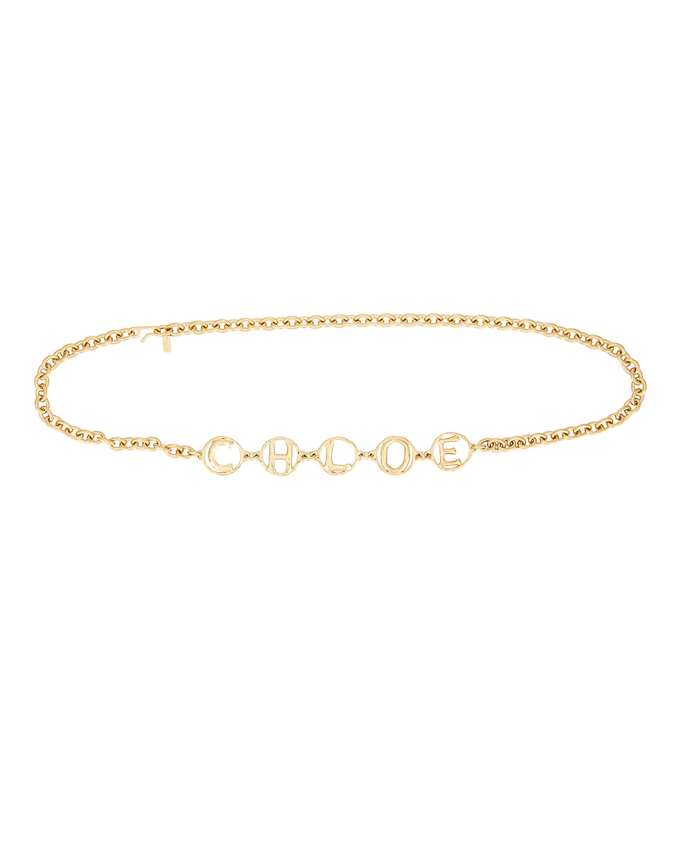 Image 1 of Chloe Chain Belt in Vintage Gold