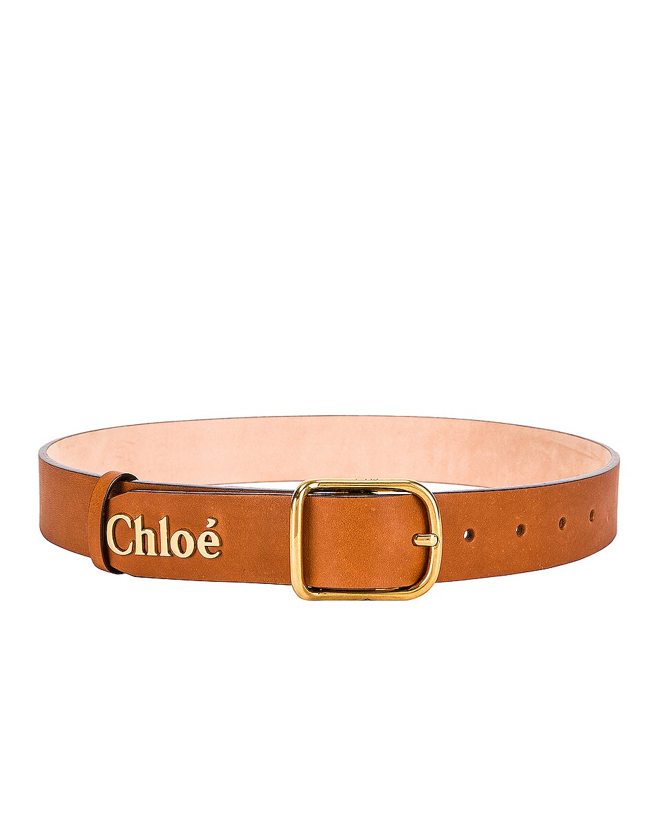 Image 1 of Chloe Classic Leather Belt in Canyon Brown