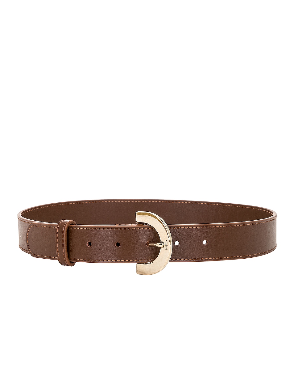 Chloe C Belt in Chocolate | FWRD