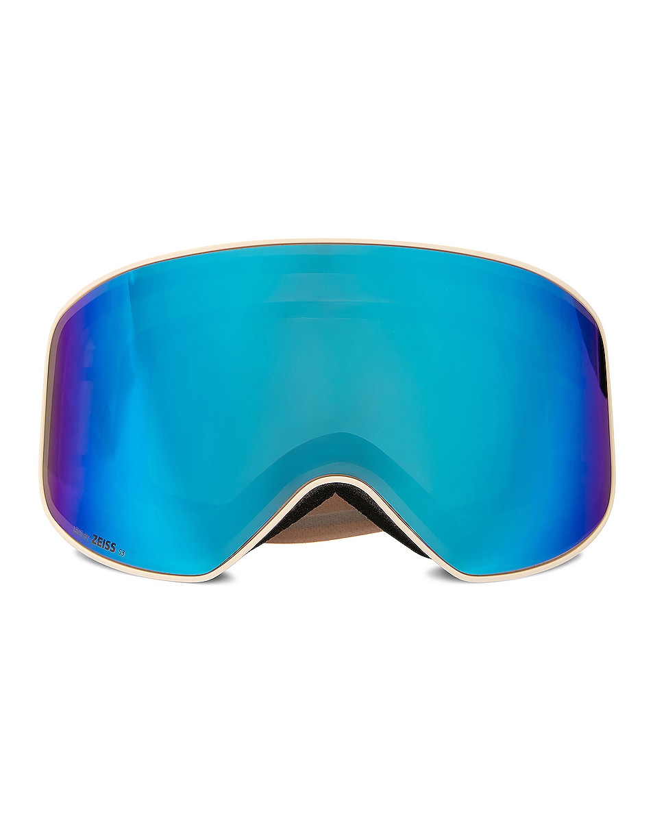 Image 1 of Chloe Cassidy Mask Sunglasses in Ivory & Blue