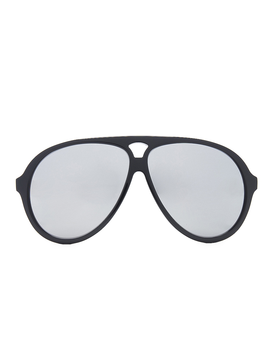 Image 1 of Chloe Jasper Pilot Sunglasses in Black & Silver