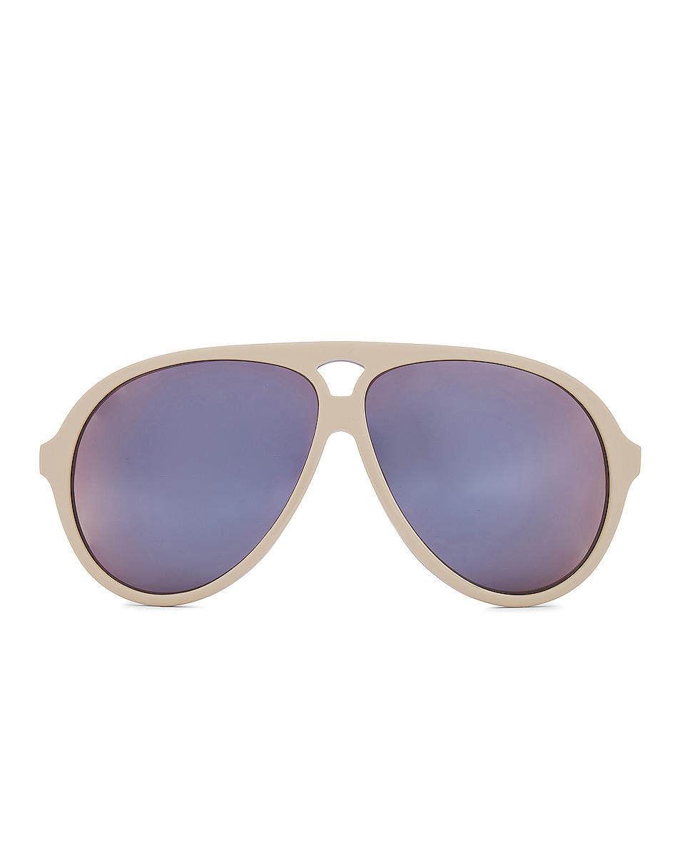 Image 1 of Chloe Jasper Pilot Sunglasses in Ivory & Silver