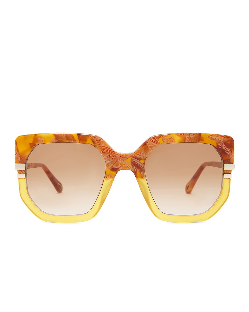 Image 1 of Chloe Butterfly Sunglasses in Brown