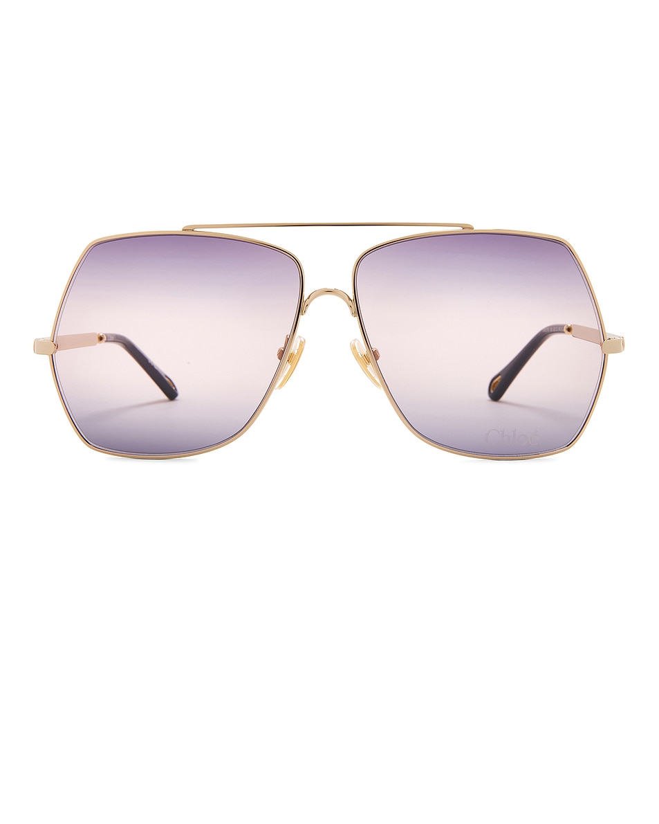 Image 1 of Chloe Aly Sunglasses in Gold & Violet