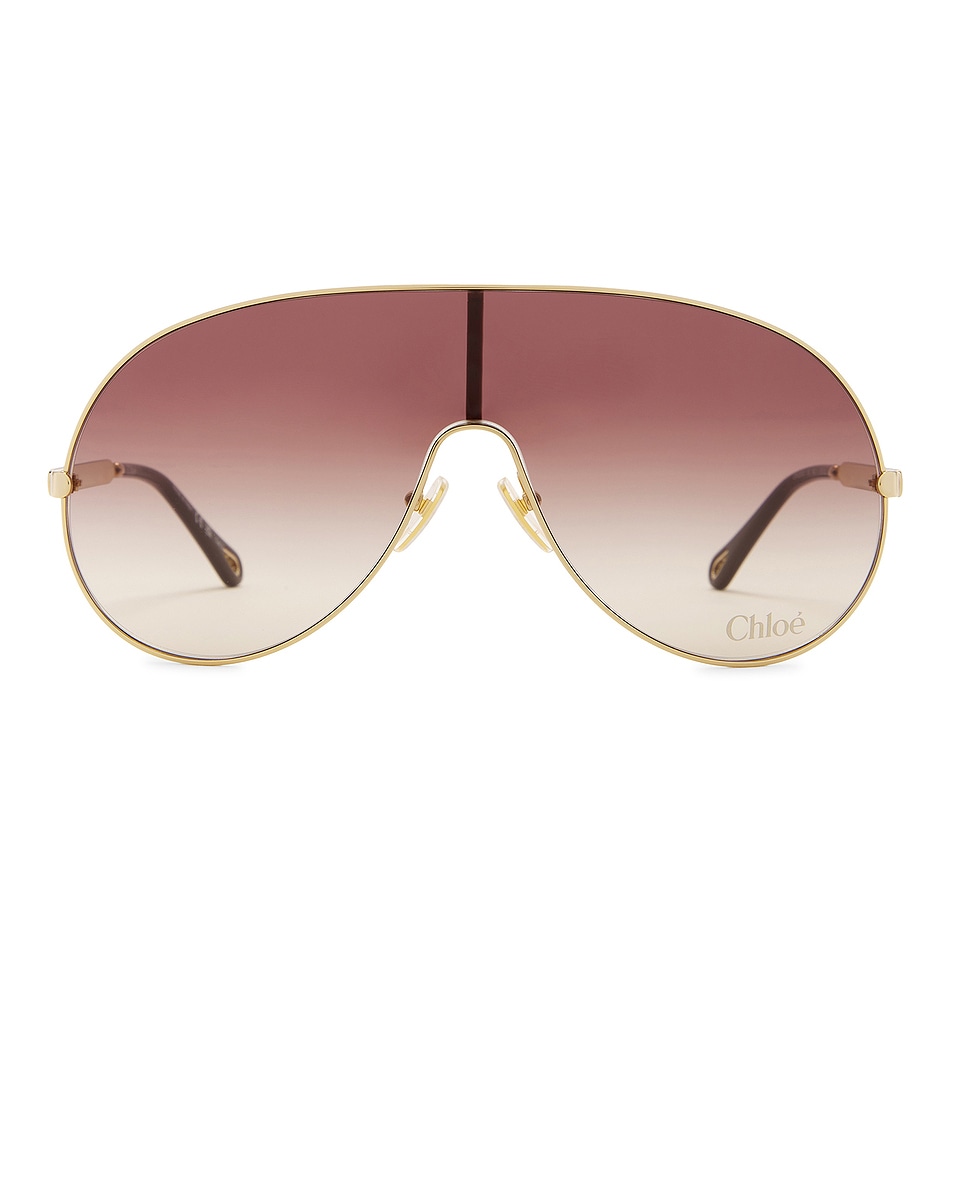 Image 1 of Chloe Aly Sunglasses in Gold & Brown