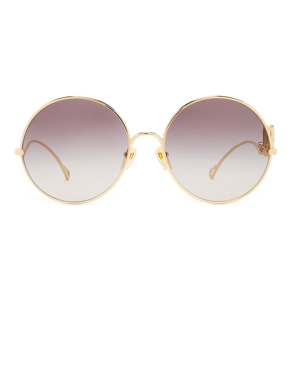 Image 1 of Chloe Iconic Sunglasses in Gold & Grey