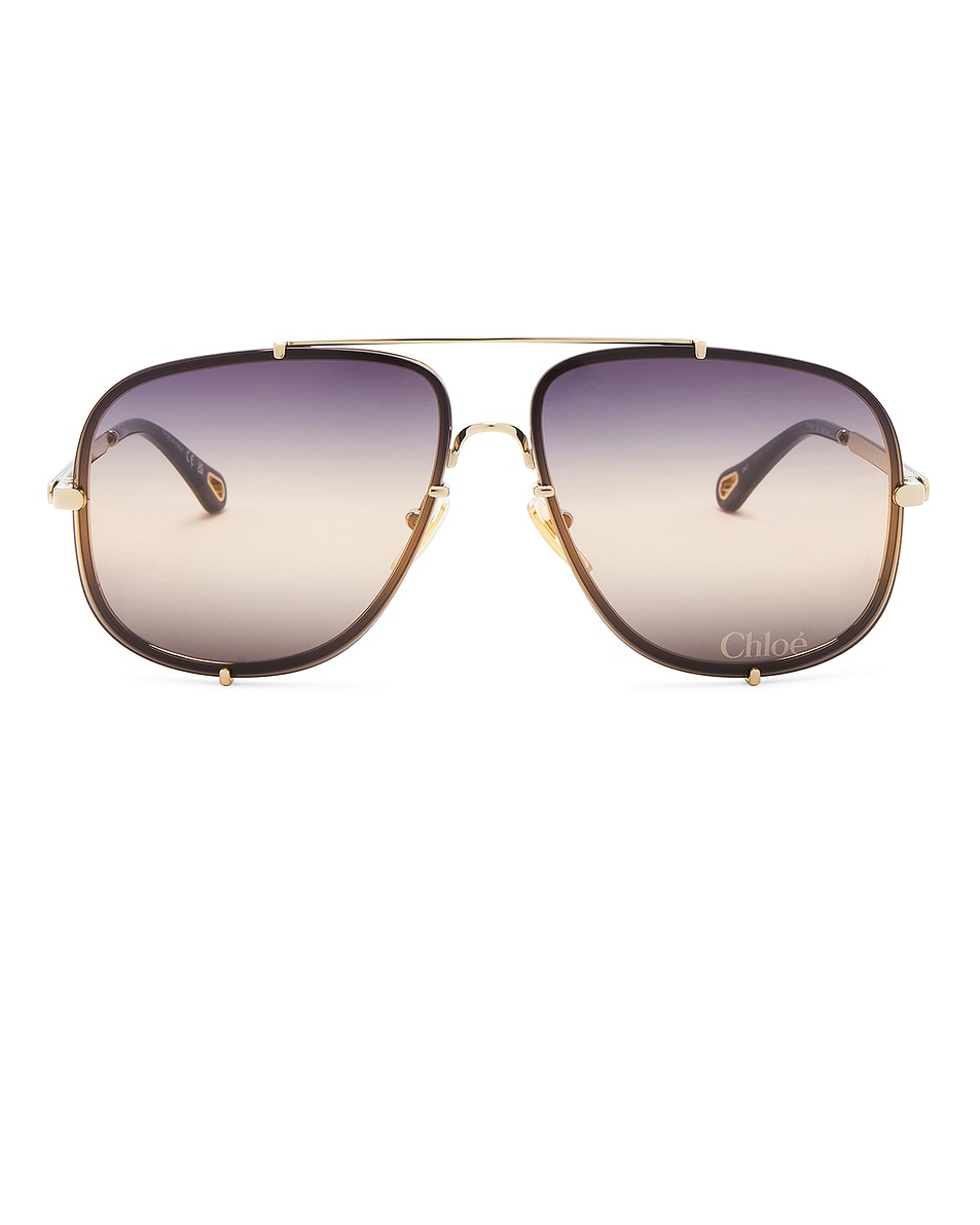 Image 1 of Chloe Ivy Sunglasses in Gold & Blue