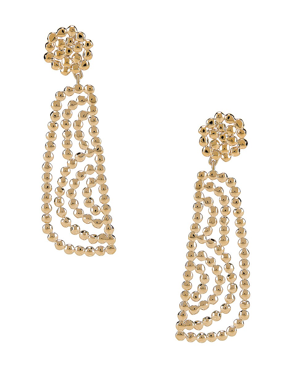 Image 1 of Chloe Brass Earrings in Gold
