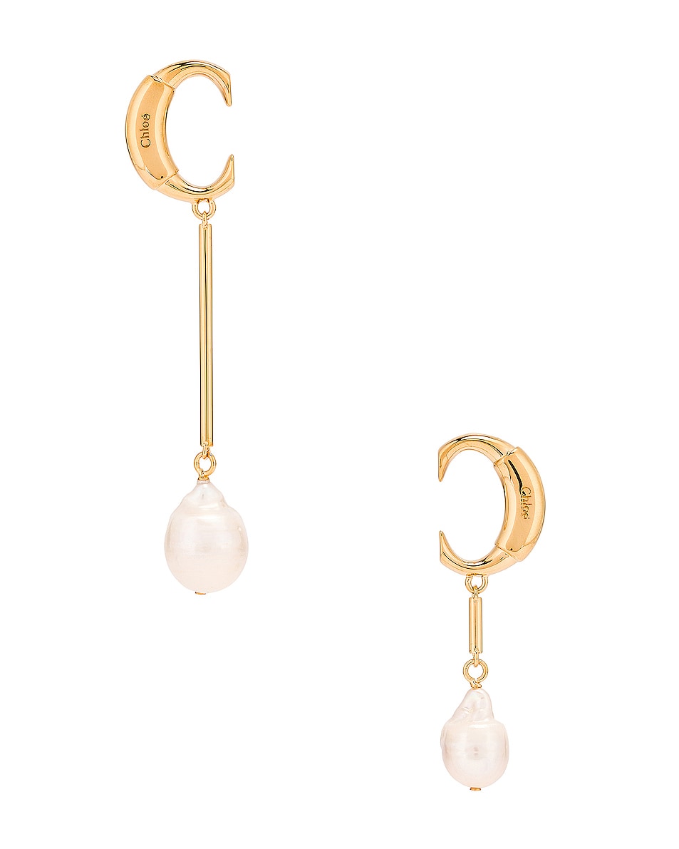 Image 1 of Chloe C Drop Earrings in Pearl