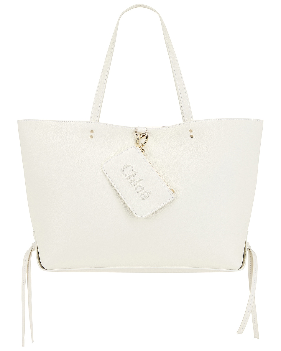 Image 1 of Chloe Sense Tote Bag in Crystal White