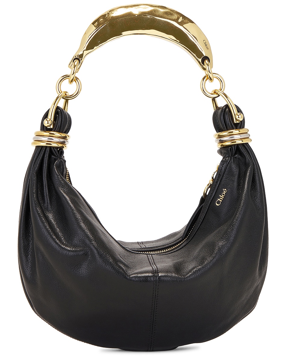 Image 1 of Chloe Banana Bracelet Bag in Black