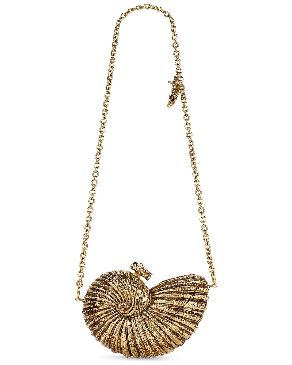 Image 1 of Chloe Seashell Clutch in Gold