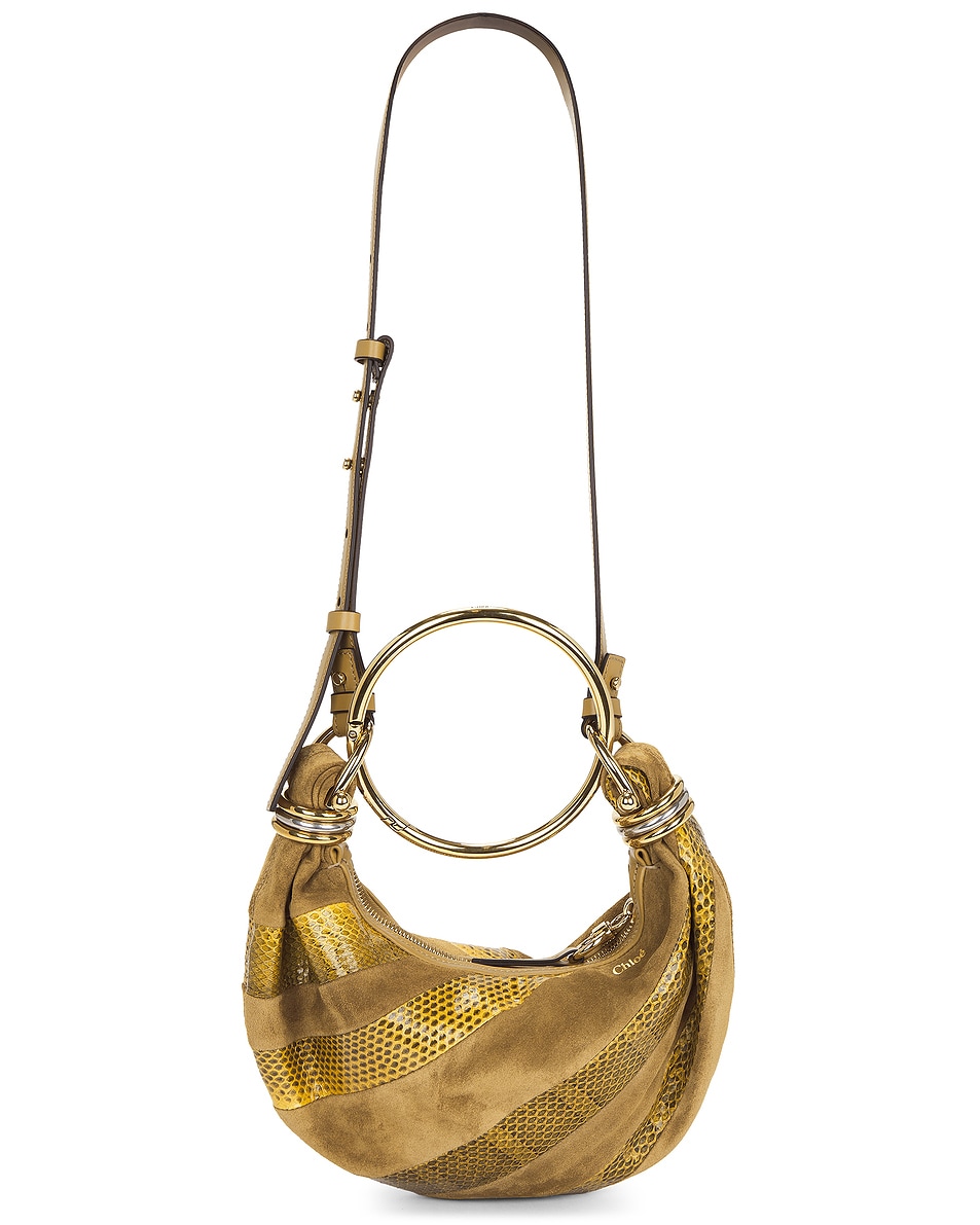 Image 1 of Chloe Bracelet Bag in Gold Khaki