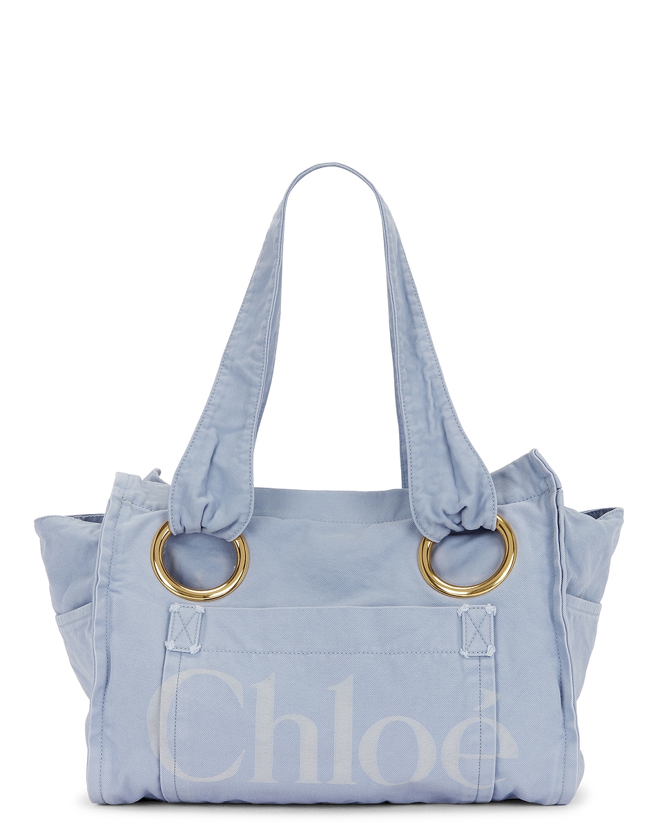 Image 1 of Chloe Plage Tote Bag in Pebble Blue