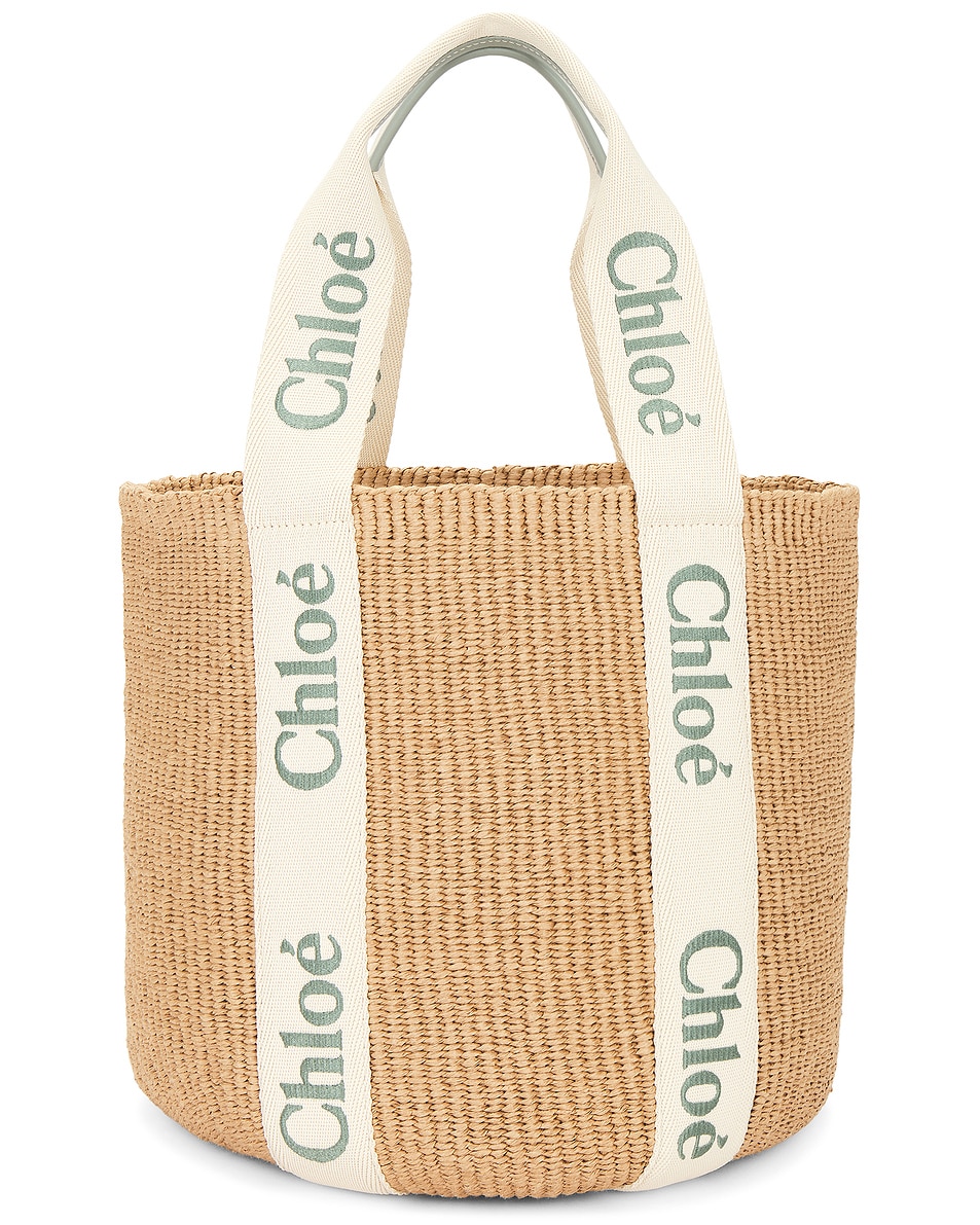 Image 1 of Chloe Woody Tote Bag in Bluish Green