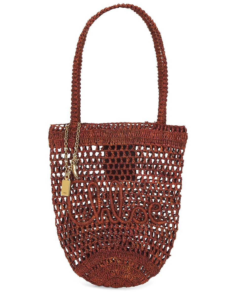 Image 1 of Chloe Summer Banana Bucket Bag in Clay Brown