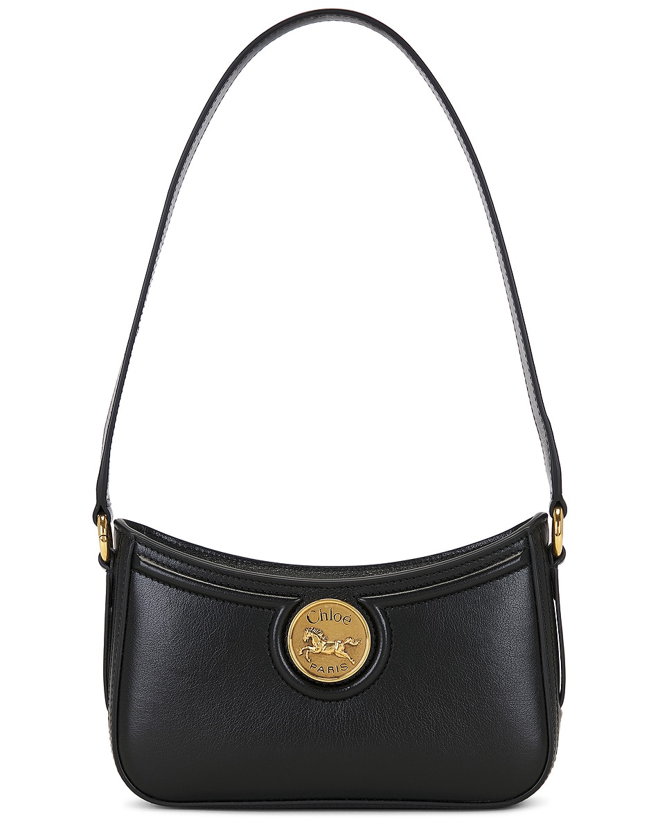 Image 1 of Chloe Horse Medal Shoulder Bag in Black