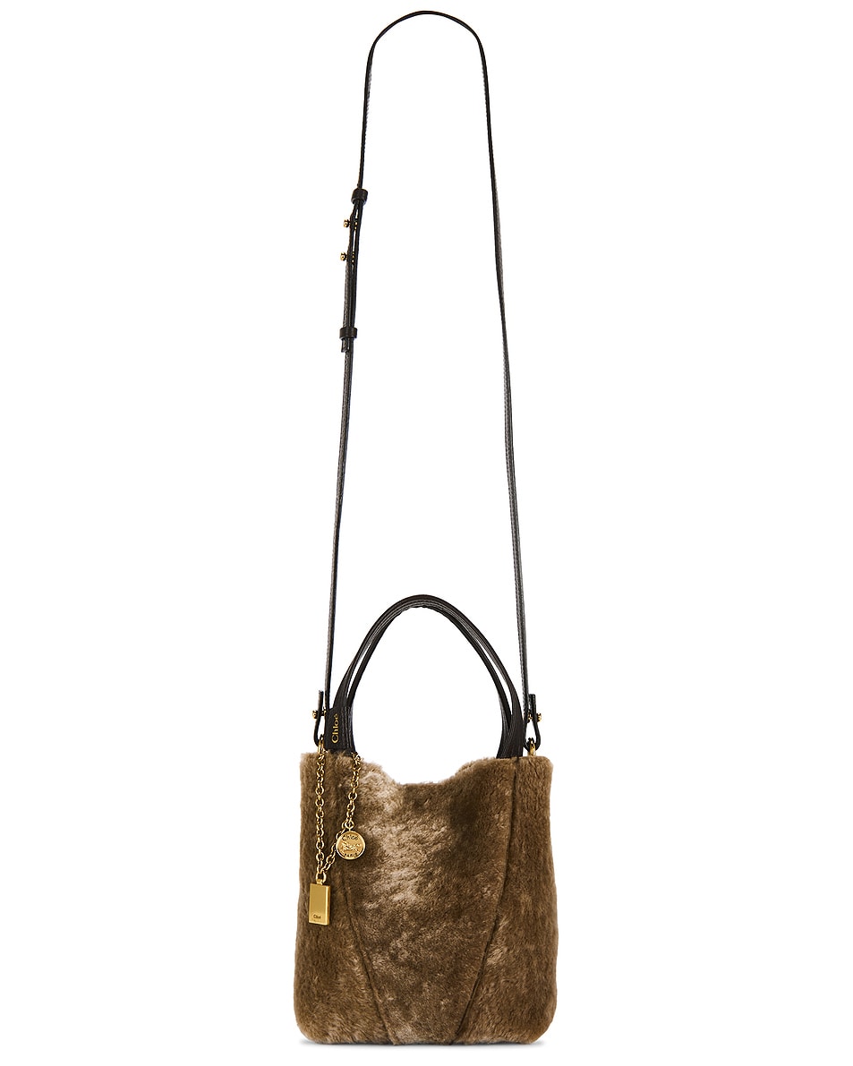 Image 1 of Chloe Spin Tote Bag in Floral Grey
