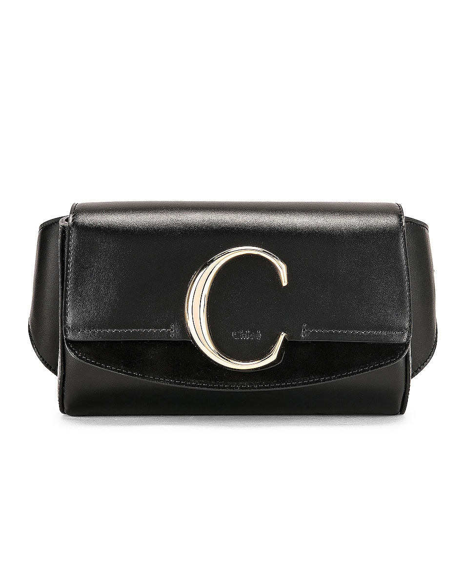 Chloe C Belt Bag in Black | FWRD