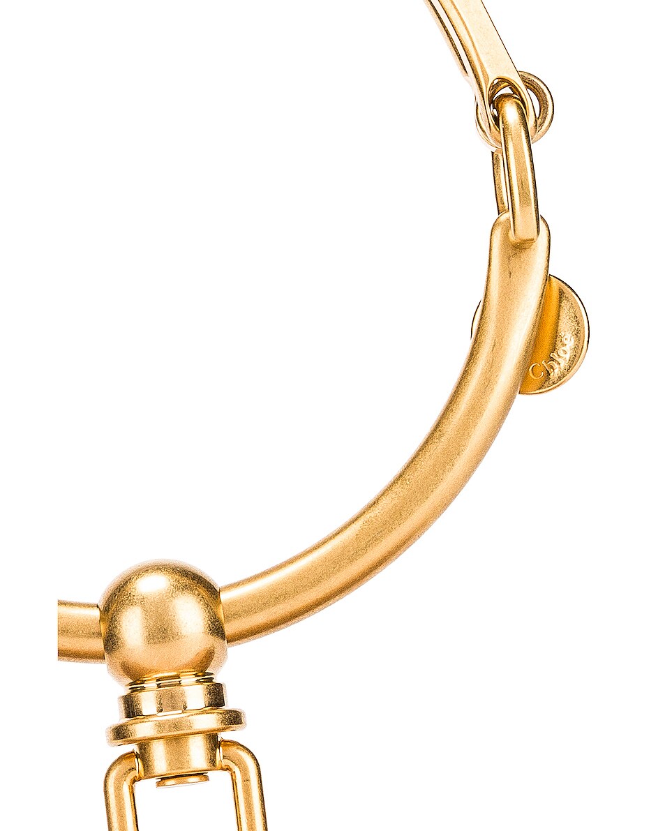 Image 4 of Chloe Small Nile Calfskin & Suede Bracelet Bag in Autumnal Brown