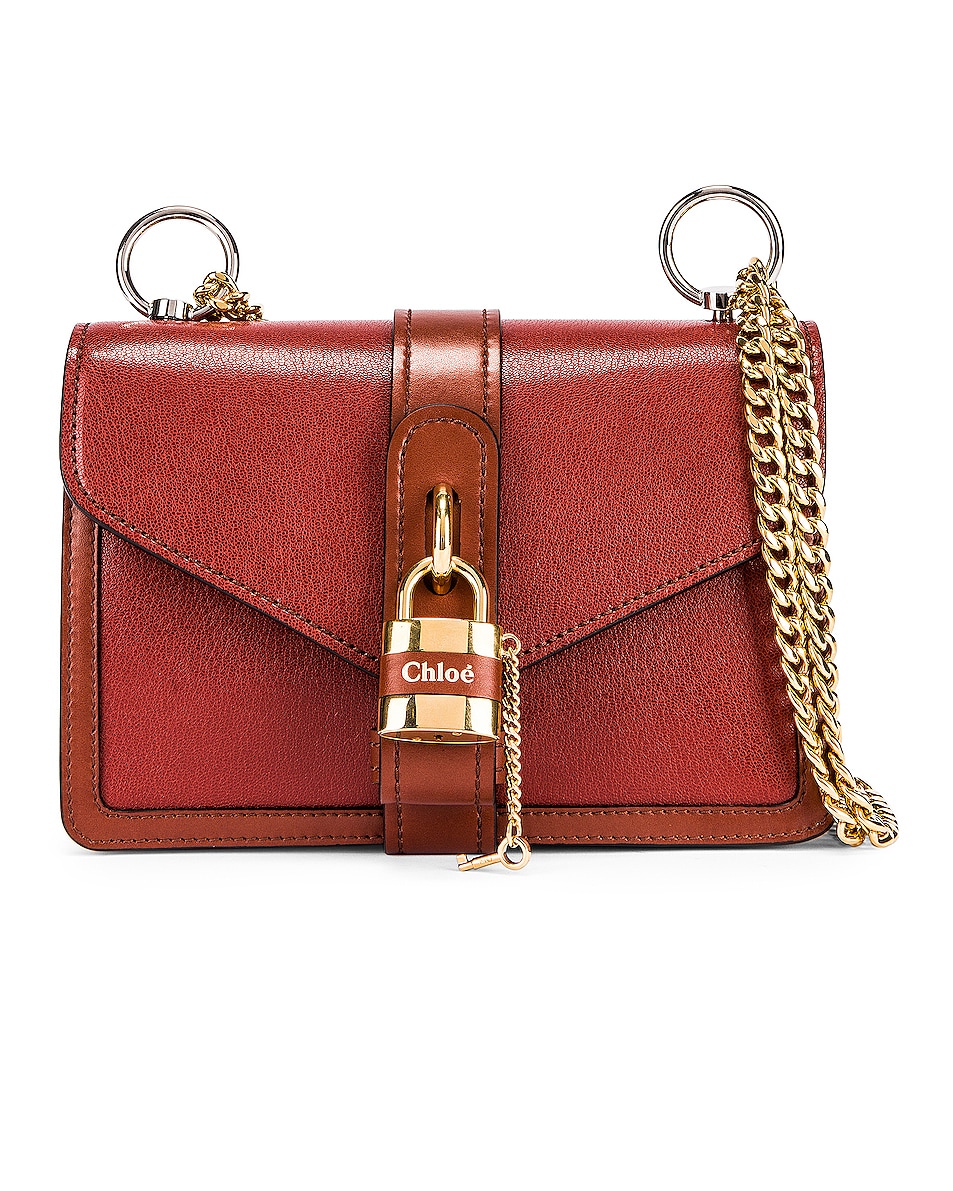 Chloe Aby Chain Shoulder Bag in Burnt Mahogany | FWRD