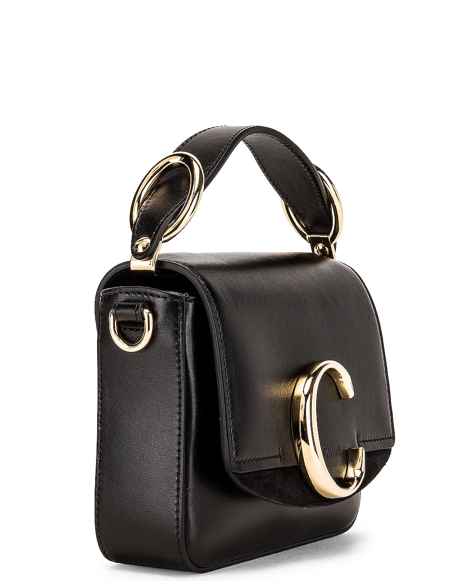 Chloe C Mini Box Bag in Black | FWRD