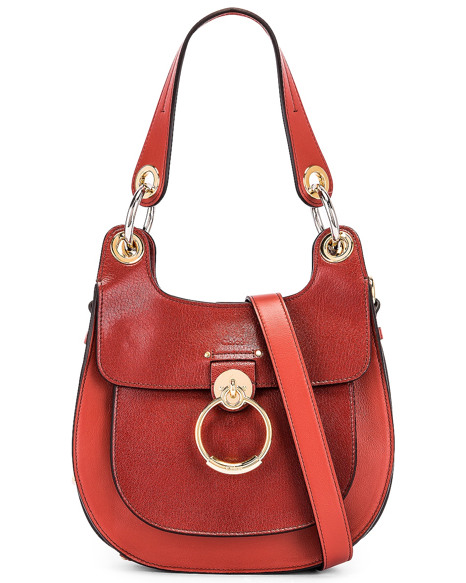 Image 1 of Chloe Small Tess Leather Hobo Bag in Sepia Brown