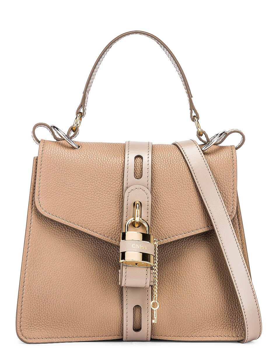 Image 1 of Chloe Medium Aby Leather Bag in Motty Grey