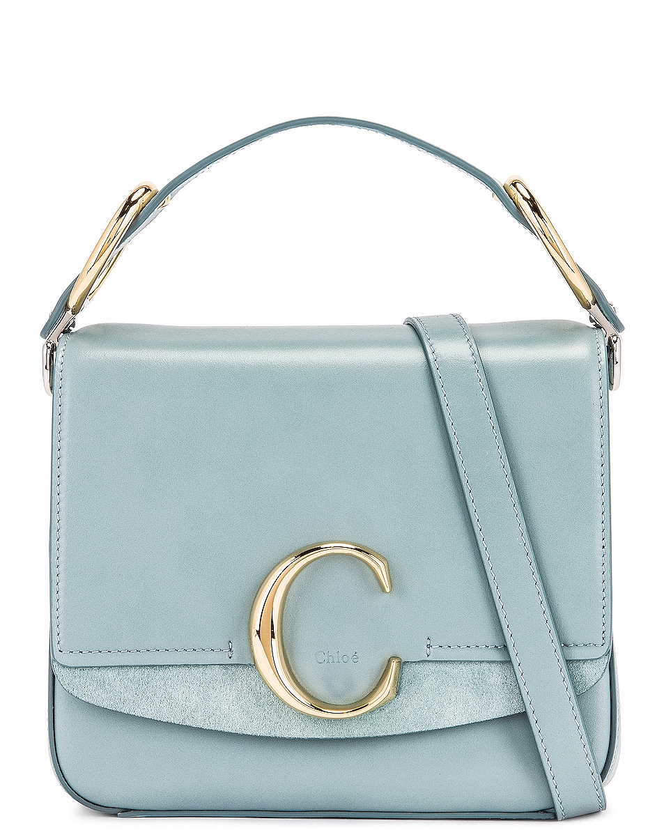 Image 1 of Chloe Small C Box Bag in Faded Blue