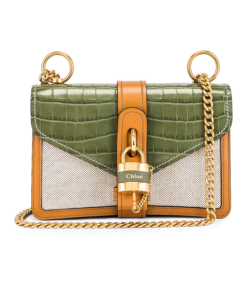 Image 1 of Chloe Small Aby Chain Shoulder Bag in Misty Forest