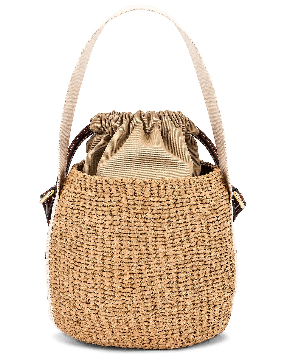 Chloe Small Woody Basket Bag in White | FWRD