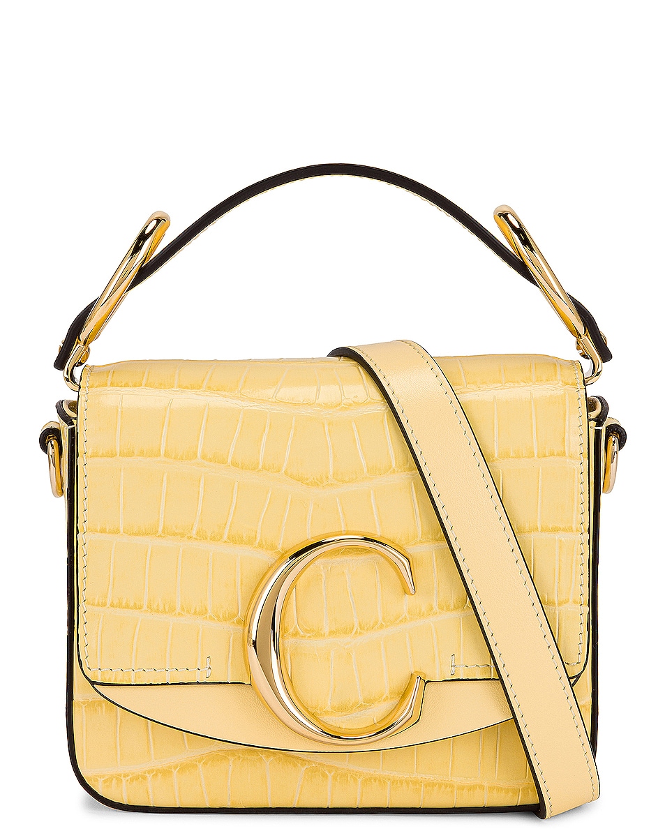 Image 1 of Chloe Mini C Bag in Softy Yellow