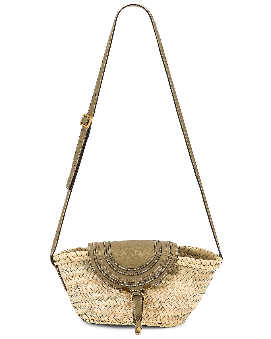 Chloe Marcie Raffia Bag in Pottery Green | FWRD