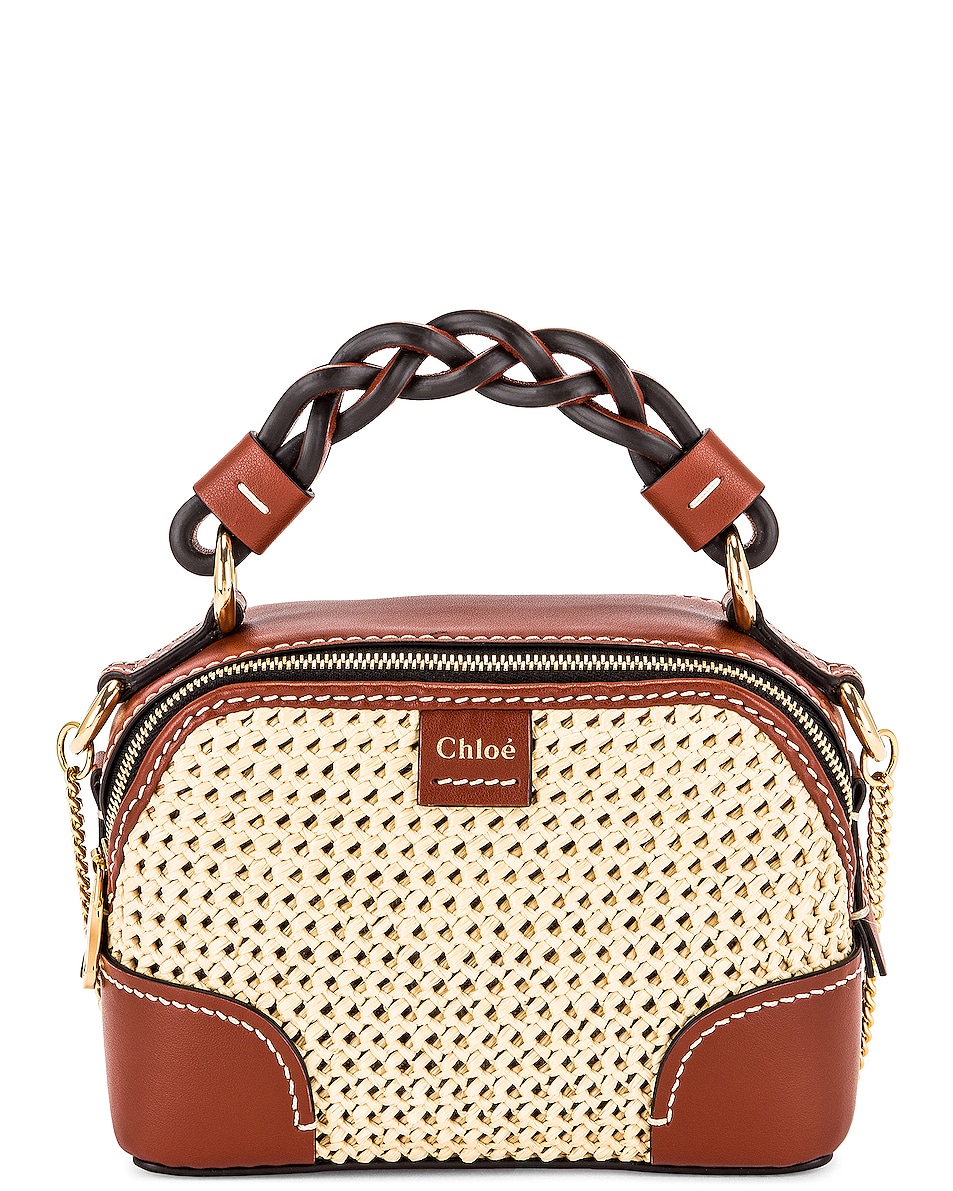 Image 1 of Chloe Mini Daria Shoulder Bag in Sepia Brown